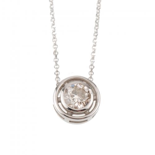 CADENA CON COLGANTE DIAMANTE SOLITARIO.