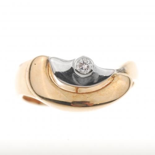 SORTIJA ORO Y DIAMANTE.