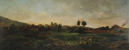 RAMÓN MARTÍ ALSINA (1826-1894) Y TALLER. "PAISAJE PROBABLEM