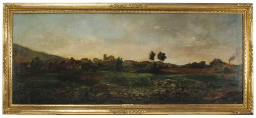 RAMÓN MARTÍ ALSINA (1826-1894) Y TALLER. "PAISAJE PROBABLEM