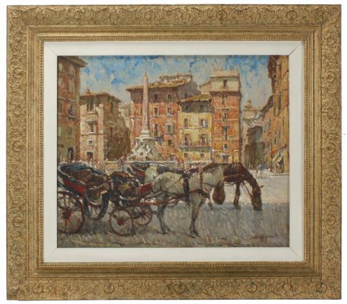 JOSÉ MANUEL CHICO PRATS (1916-2006). "PIAZZA NAVONA, ROME". 