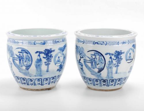 PAIR OF CHINESE FISH TANKS, MID 20TH CENTURY. 