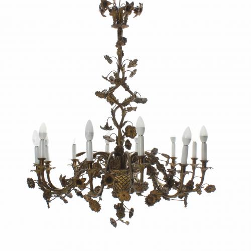 SPANISH CEILING LAMP, MID 20TH CENTURY.
