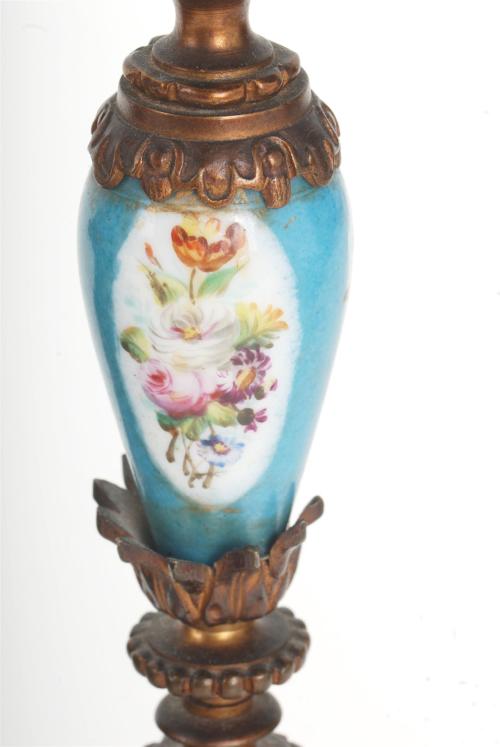 NAPOLEON III STYLE CLOCK WITH TWO CANDLESTICKS, FIRST HALF 