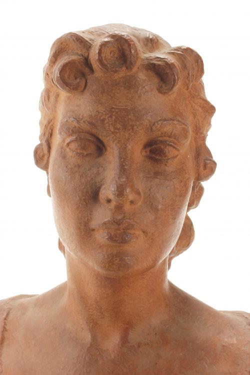 CATALAN SCHOOL, MID 20TH CENTURY. "BUST OF A GIRL".