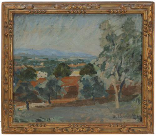 MARIÀ LLAVANERA MIRALLES (1890-1927) "PAISAJE DEL EMPORDÀ".