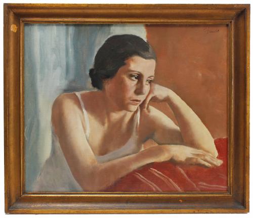 ALFREDO SISQUELLA ORIOL (1900-1964). "FIGURE (PORTRAIT OF A