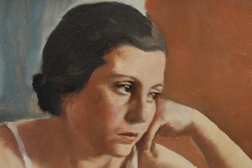 ALFREDO SISQUELLA ORIOL (1900-1964). "FIGURE (PORTRAIT OF A