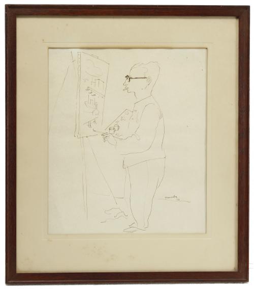 EMILI GRAU-SALA (1911-1975). "RETRATO DEL PINTOR EMILI BOSC