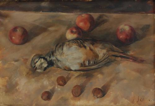 JOAN SERRA MELGOSA (1899-1970) "STILL LIFE WITH A PARTRIDGE".
