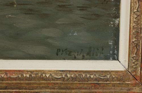 PERE YSERN ALIÉ (1875/76-1946). "BOATS ON THE SEINE". 