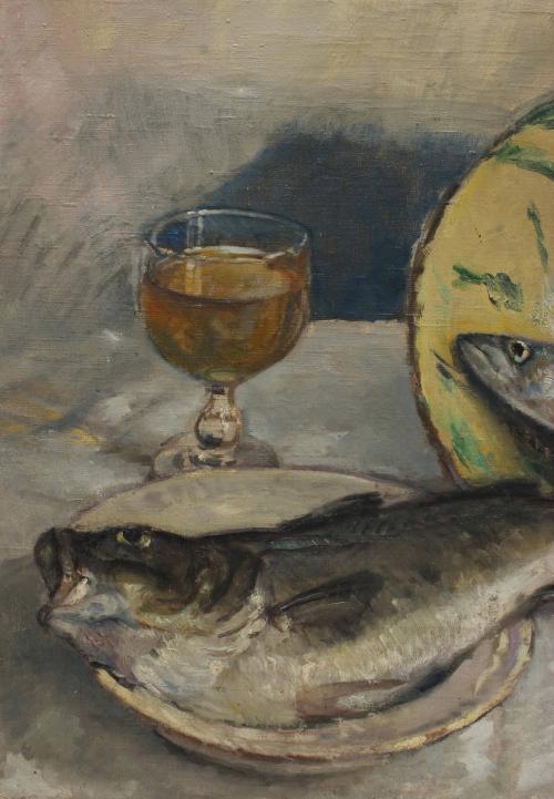 RAFAEL MARTÍNEZ PADILLA (1878-1961). "STILL LIFE WITH FISH"