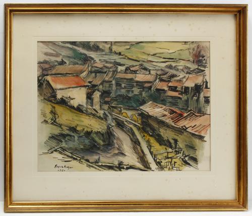 EMILI BOSCH ROGER (1894-1980). "MARKET" AND "RURAL VIEW", 1