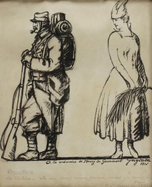 PERE YNGLADA Y SALLENT (1881-1958). "COQUETTERIE (COQUETRY)", 1915.