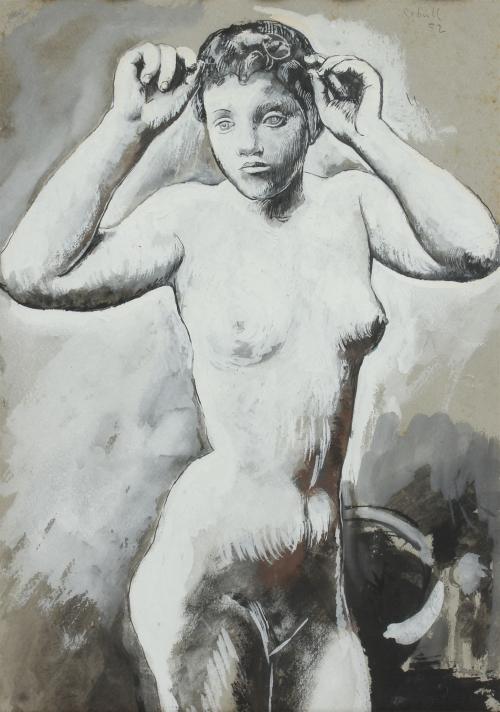 JOAN REBULL (1899-1981). "FEMALE NUDE", 1932.