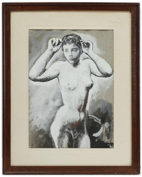 JOAN REBULL (1899-1981). "FEMALE NUDE", 1932.