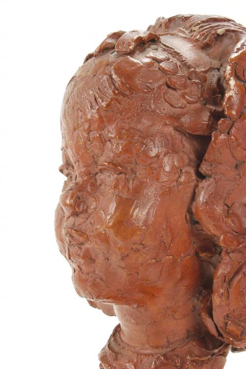 ESCUELA CATALANA, MED. SIGLO XX. "BUSTO DE NIÑA".