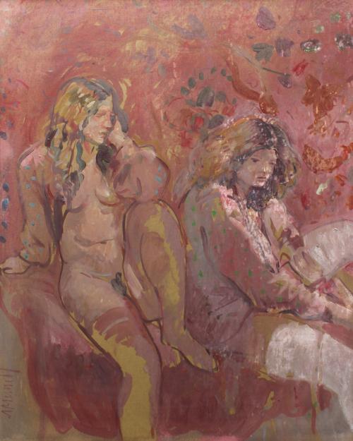 ANTONI MUNILL (1939-1977). "TWO GIRLS", 1975.