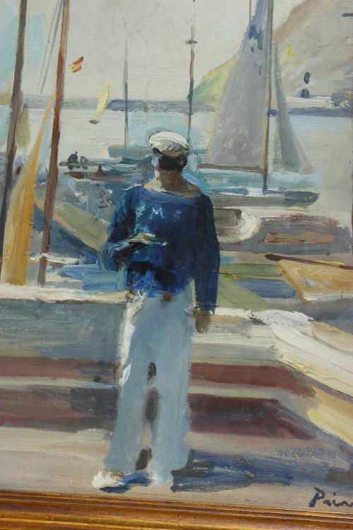 JOSEP MARIA PRIM GUYTO (1907-1973). "PUERTO DE BARCELONA CO