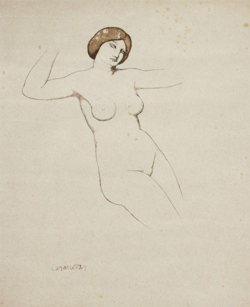 ENRIC CASANOVAS ROY (1882-1948). “FEMALE NUDE”. 