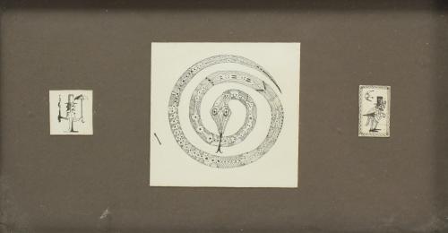 JOAN PONÇ I BONET (1927-1984). "PERSONAJES Y SERPIENTE EN ESPIRAL".