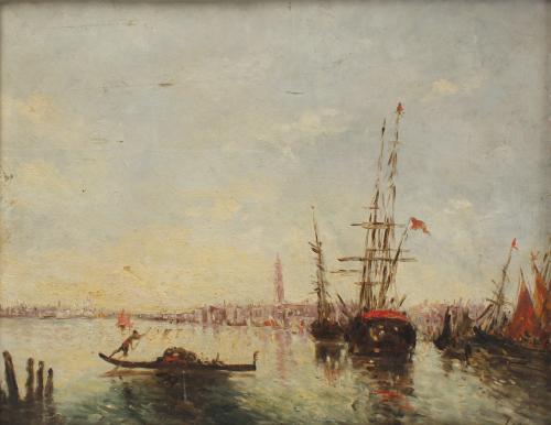 FÉLIX ZIEM (1821-1911). "MARINA". 