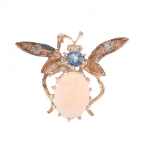 COLGANTE ABEJA CON ÓPALO.