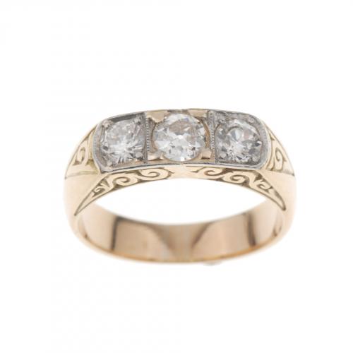 SORTIJA TRESILLO DIAMANTES.