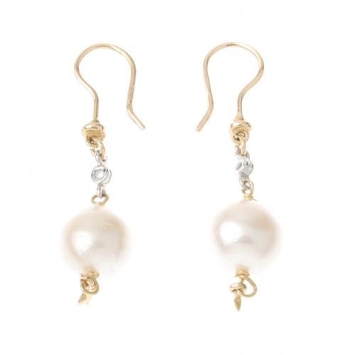 PENDIENTES LARGOS PERLA.