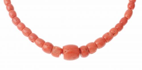 CORAL BEADS NECKLACE.