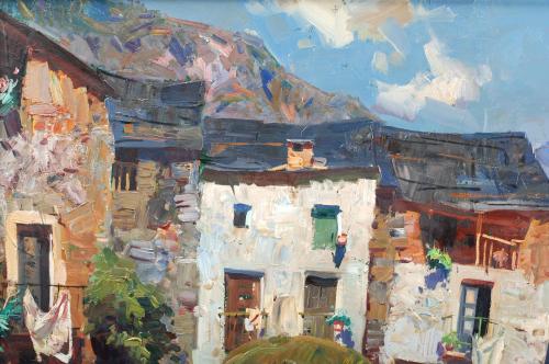 JOSEP SERRASANTA (1916-1998). "PUEBLO".