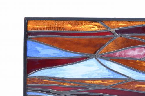 LEADED STAINED GLASS, CIRCA 1970.