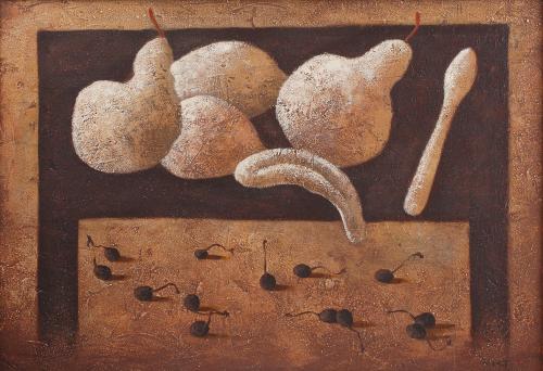 JORDI AMAGAT (1956).  "LA TAULA DE FRUITA (LA MESA DE FRUTA)". 