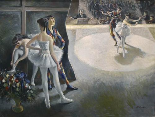 ALFRED OPISSO CARDONA (1907-1980). "ESCENA DE BALLET".