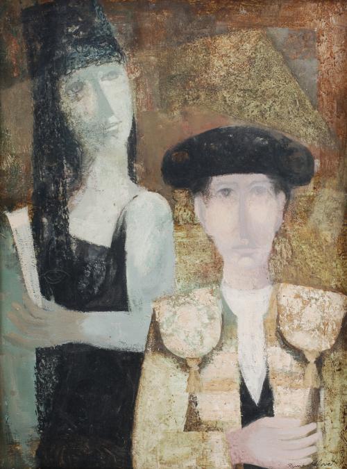 RAMÓN LLOVET (1917-1987). "MAJA Y TORERO", 1962.
