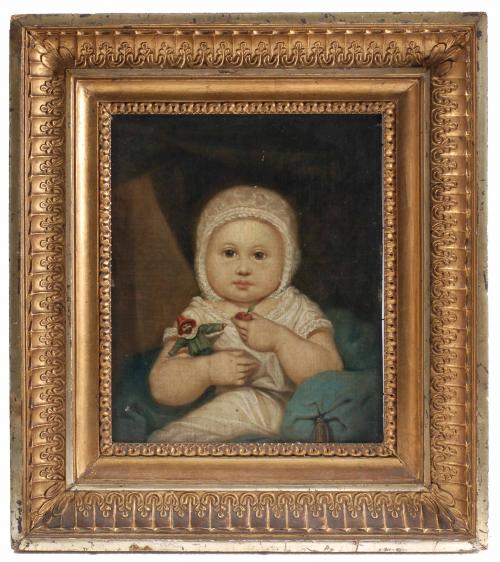 ESCUELA ALEMANA O AUSTRÍACA, C. 1824. "RETRATO DE AGNES ELEONORE JOSEPHINE FLEISCHER", C. 1824.