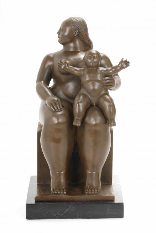 SIGUIENDO MODELOS DE FERNANDO BOTERO (1932). "MATERNIDAD"  