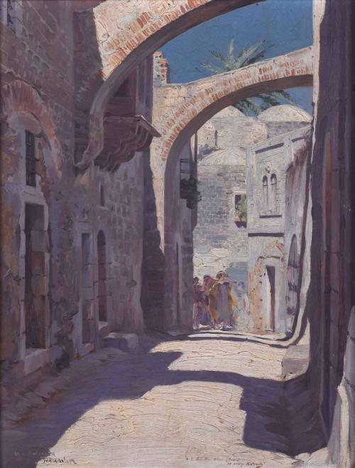 ANTONI ESTRUCH BROS (1872-1957).  "VIA DOLOROSA, JERUSALÉN"