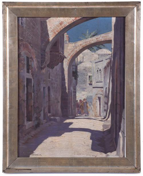 ANTONI ESTRUCH BROS (1872-1957).  "VIA DOLOROSA, JERUSALÉN"