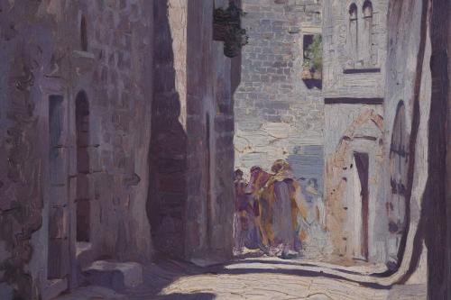 ANTONI ESTRUCH BROS (1872-1957).  "VIA DOLOROSA, JERUSALÉN"