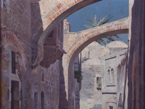 ANTONI ESTRUCH BROS (1872-1957).  "VIA DOLOROSA, JERUSALÉN"