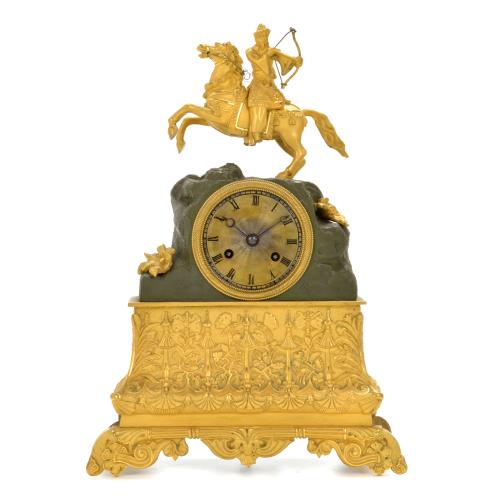 FRENCH LOUIS PHILIPE TABLE CLOCK, SECOND THIRD 19TH CENTURY