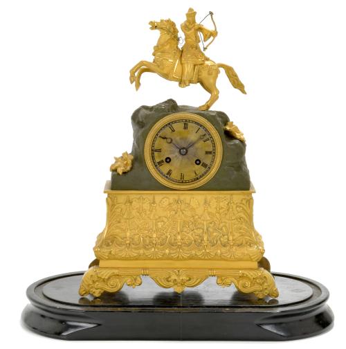 FRENCH LOUIS PHILIPE TABLE CLOCK, SECOND THIRD 19TH CENTURY