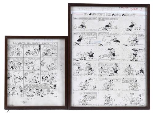 A PAIR OF ORIGINAL ILLUSTRATIONS FOR TBO.