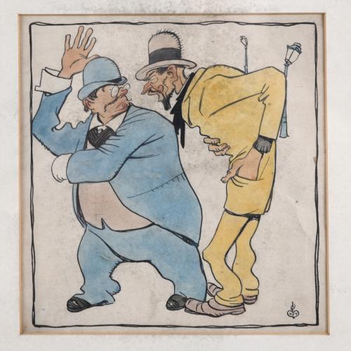 GAIETÀ CORNET PALAU (1878-1945). SATIRICAL COMIC STRIP.
