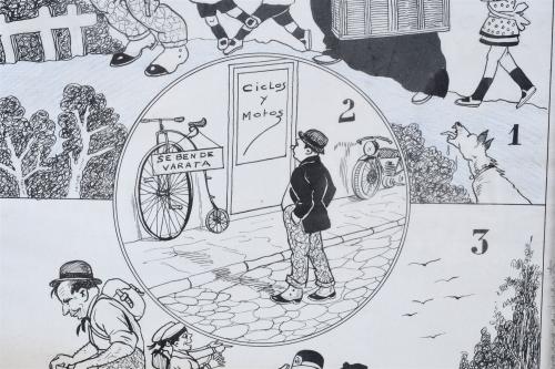 JOAN MACÍAS, NIT. ORIGINAL ILLUSTRATION FOR "LOS GRANDES IN