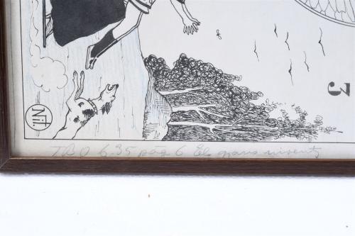 JOAN MACÍAS, NIT. ORIGINAL ILLUSTRATION FOR "LOS GRANDES IN