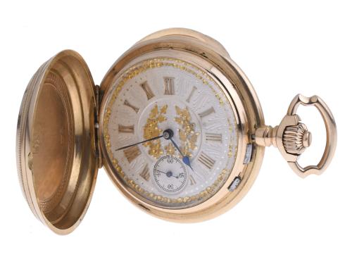 MEN&#39;S GOLD POCKET WATCH, 19TH CENTURY.