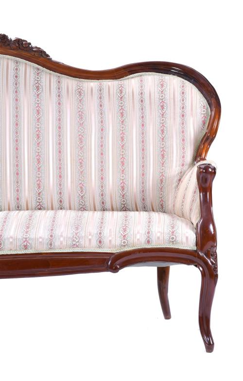 ELIZABETHAN COUCH, SECOND THIRD 19TH CENTURY.