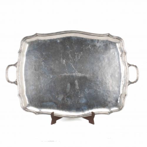 TEN PERUVIAN SILVER TRAYS, SECOND HALF OF THE 20TH CENTURY. 